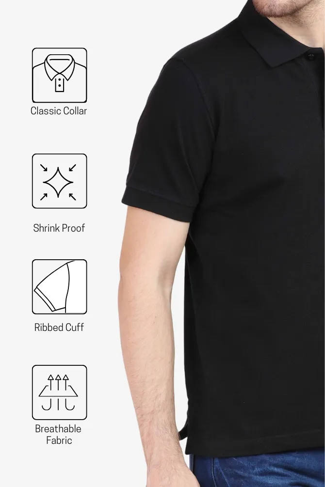 Black Polo T-shirt for men