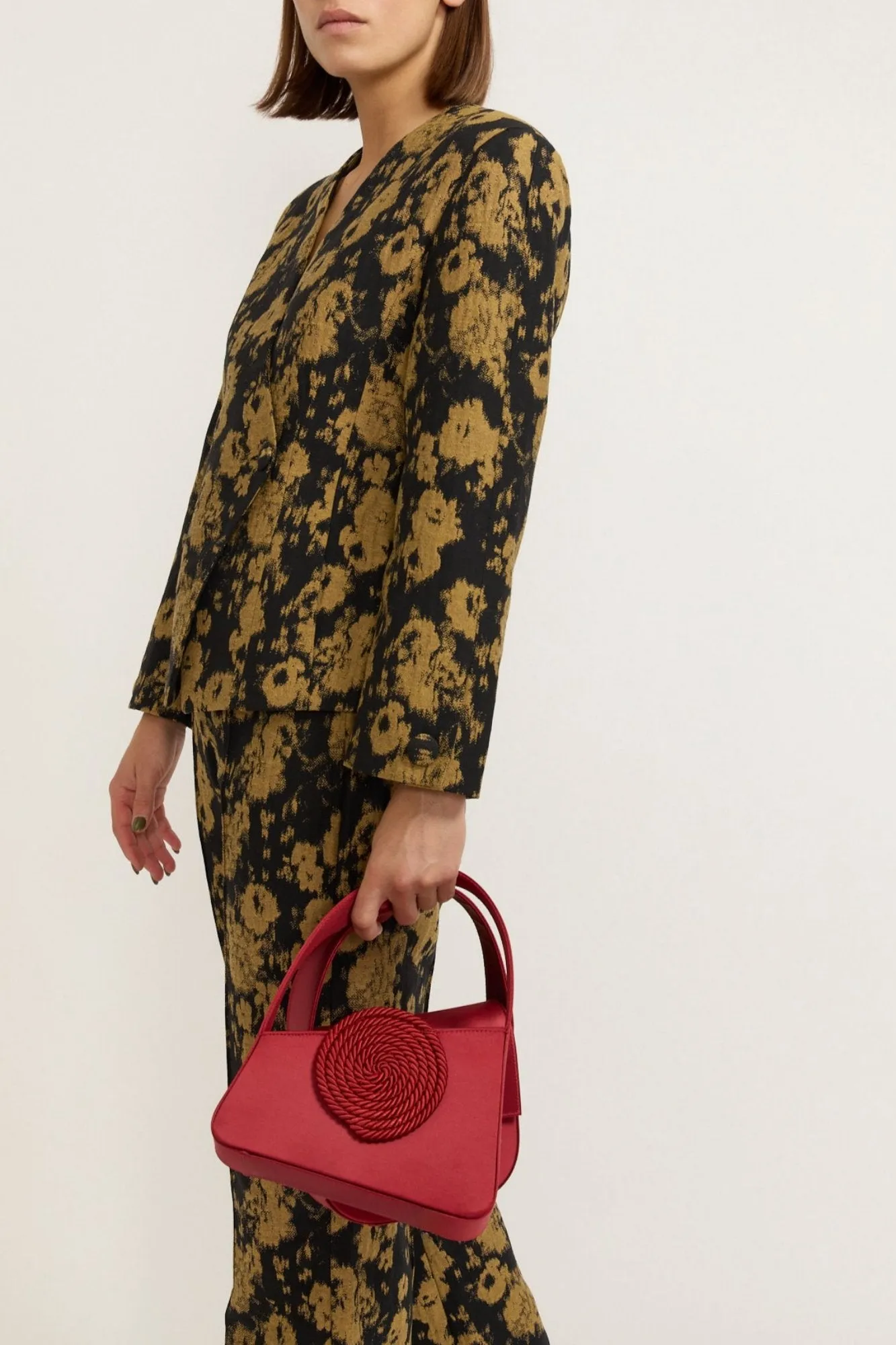 BLURRY BLACK & OCHRE Blazer