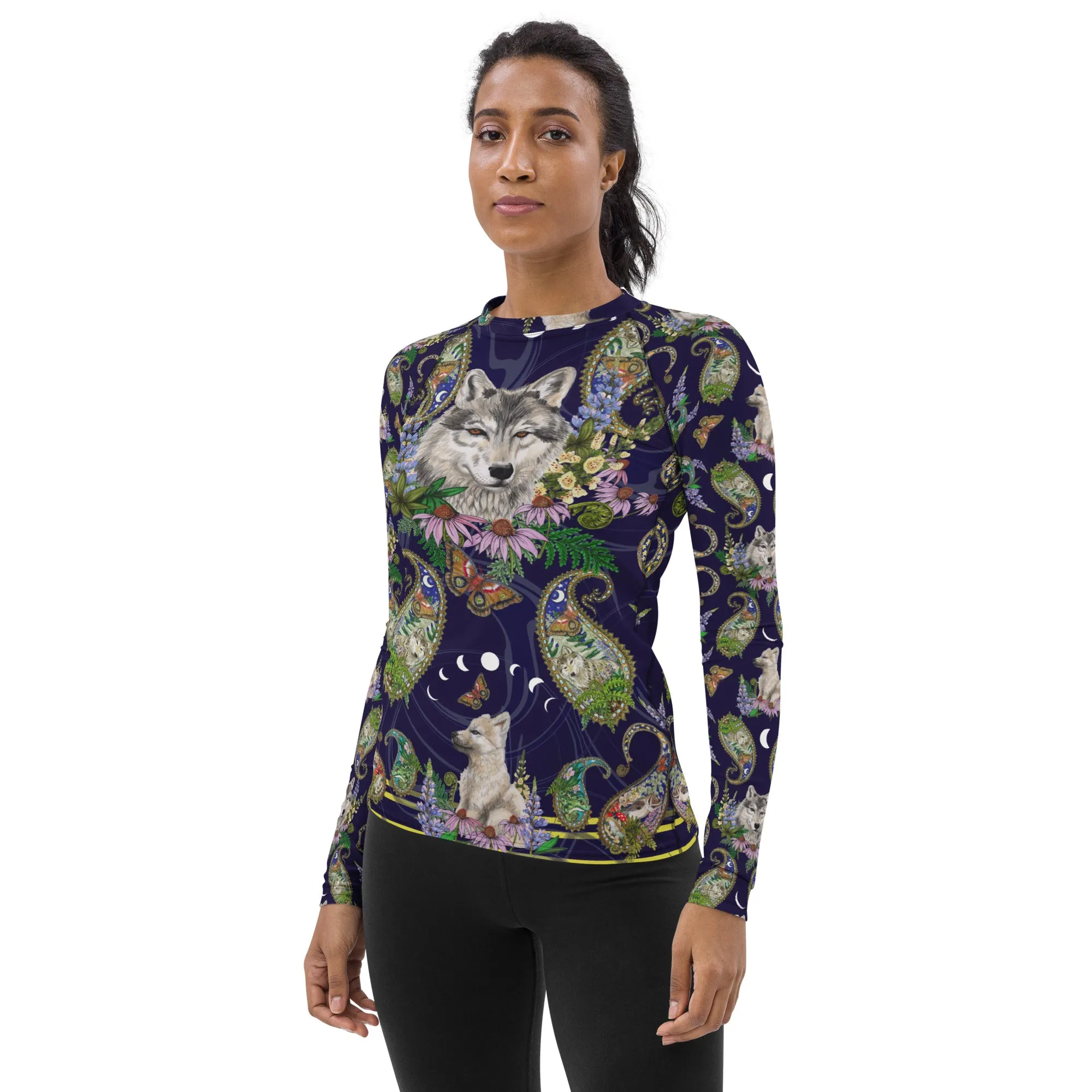 Lone Wolf & Cub Women's Rash Guard